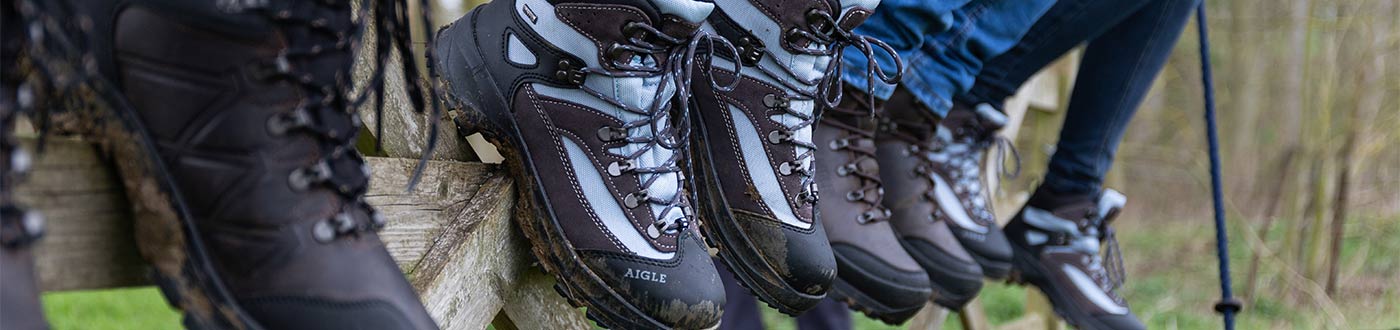 Aigle Footwear includes everything from neoprene-lined wellies to durable waterproof hiking boots designed for all terrains