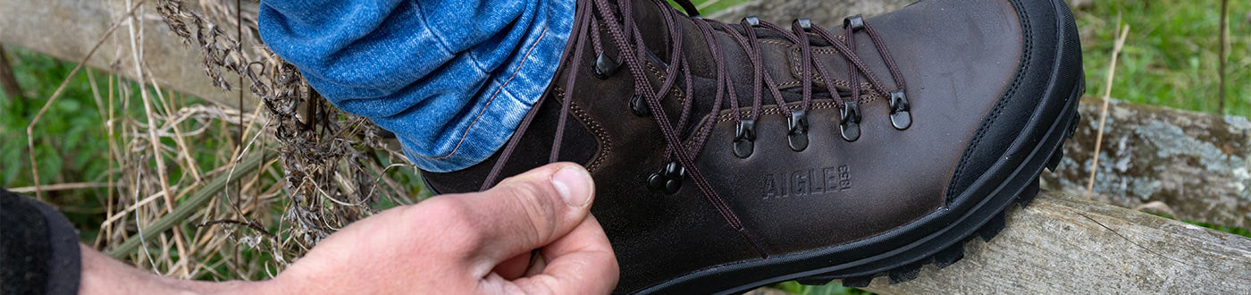Aigle Footwear includes everything from neoprene-lined wellies to durable waterproof hiking boots designed for all terrains