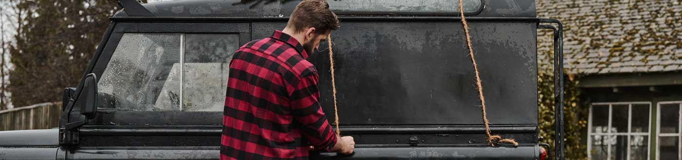 Men's shirts for country wear, including tattersall, checked, fleece-lined & short sleeve shirts from Deerhunter & Harkila