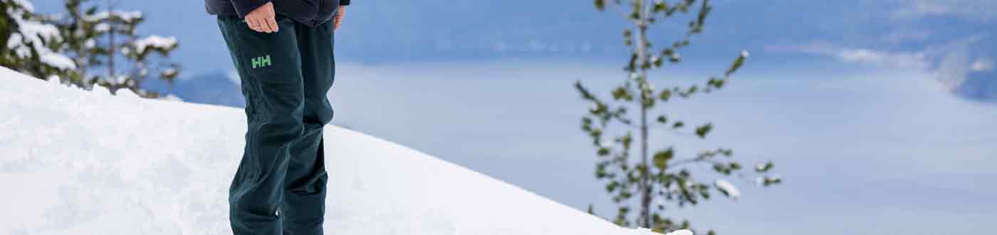 Winter trousers - Helly Hansen trousers on snow capped hill