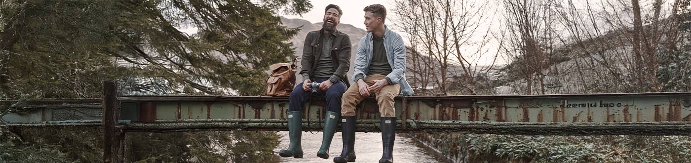 Men's wellingtons for shooting, farming & walking. Find neoprene lined wide calf, safety & insulated wellies from top brands