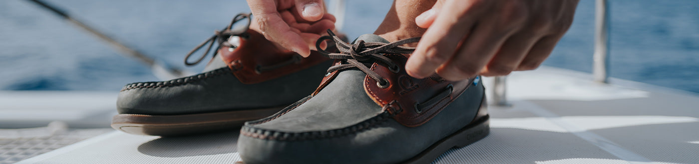 Men's deck shoes & boat shoes in a range of styles perfect sailing. From top brands including Chatham, Dubarry & Orca Bay