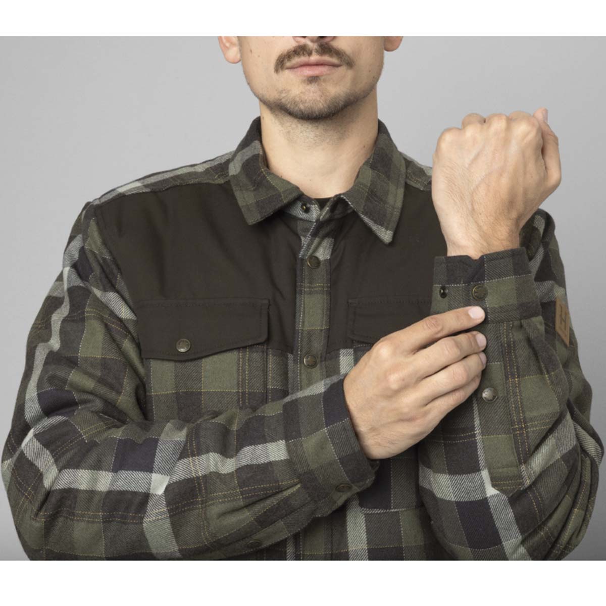 Harkila Asmund Insulated Wool Shirt Jacket - cuff Harkila Asmund Insulated Wool Shirt Jacket - cuff