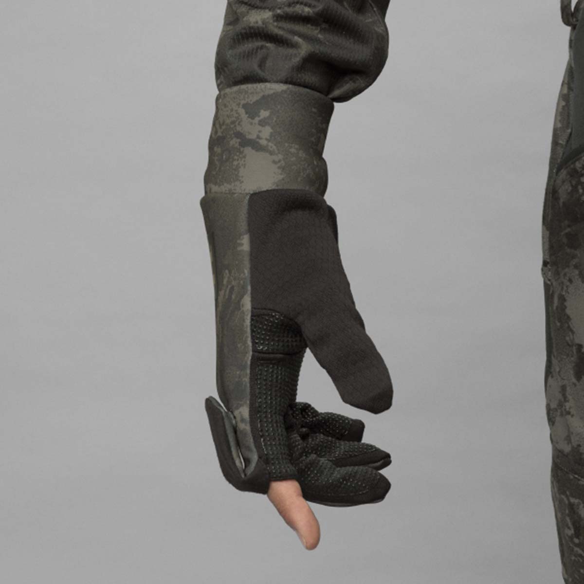 Härkila NOCTYX Camo Fleece Glove w/foldback Finger - open finger Härkila NOCTYX Camo Fleece Glove w/foldback Finger - open finger