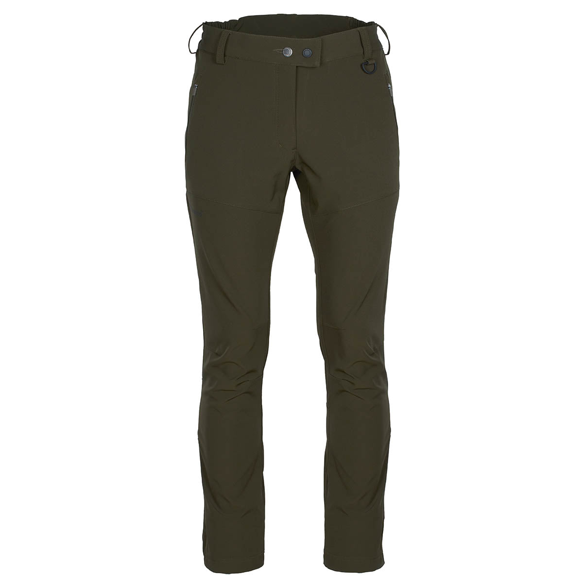 Pinewood Dog Sports Womens Wilda Stretch Shell Trousers- Moss Green- front Pinewood Dog Sports Womens Wilda Stretch Shell Trousers- Moss Green- front