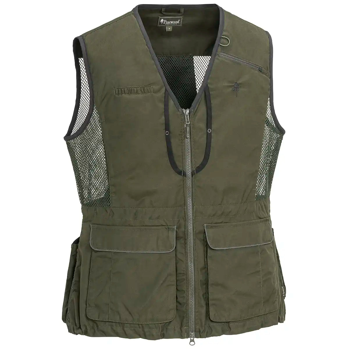 Pinewood Dog Sports 2.0 Womens Vest- Moss Green- front Pinewood Dog Sports 2.0 Womens Vest- Moss Green- front