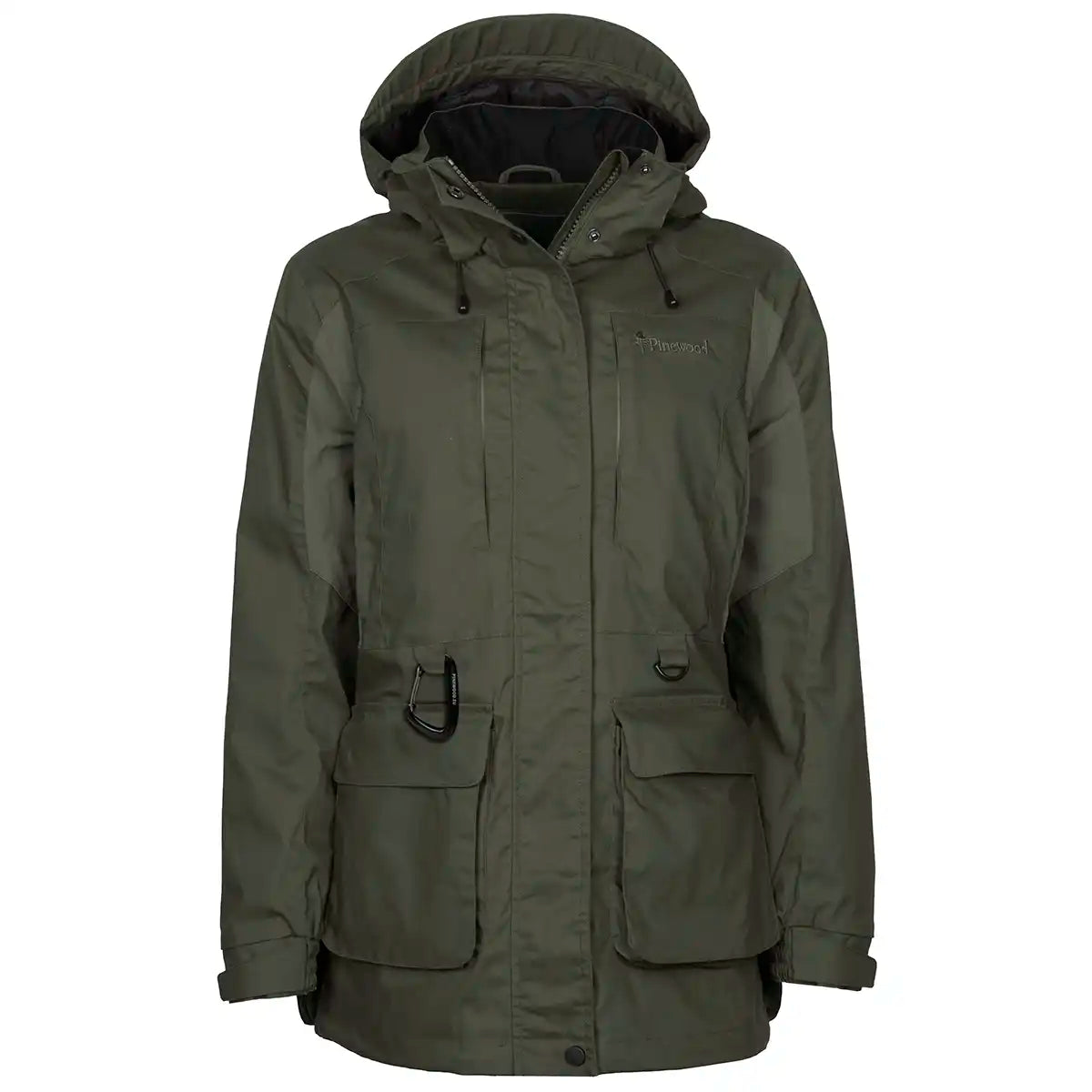 Pinewood Dog Sports Womens Trainer Jacket- Moss Green- front Pinewood Dog Sports Womens Trainer Jacket- Moss Green- front
