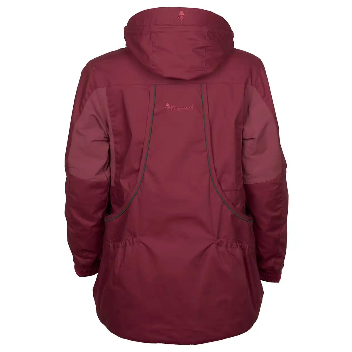 Pinewood Dog Sports Womens Trainer Jacket- Dark Tomato/Dark Red-back Pinewood Dog Sports Womens Trainer Jacket- Dark Tomato/Dark Red-back