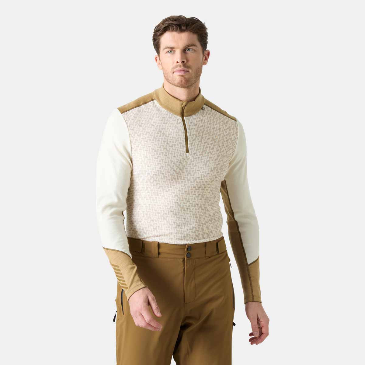 Helly Hansen Lifa Merino Midweight 1/2 Zip - Snow monogram AOP Helly Hansen Lifa Merino Midweight 1/2 Zip - Snow monogram AOP