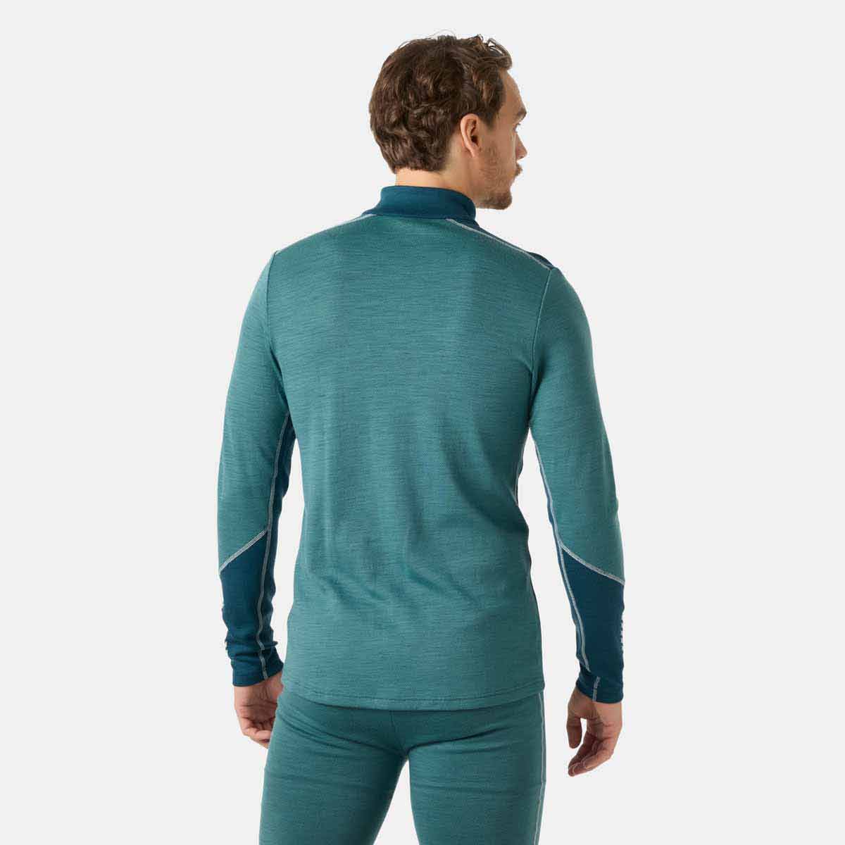 Helly Hansen Lifa Merino Midweight 1/2 Zip - Opal Green - rear Helly Hansen Lifa Merino Midweight 1/2 Zip - Opal Green - rear