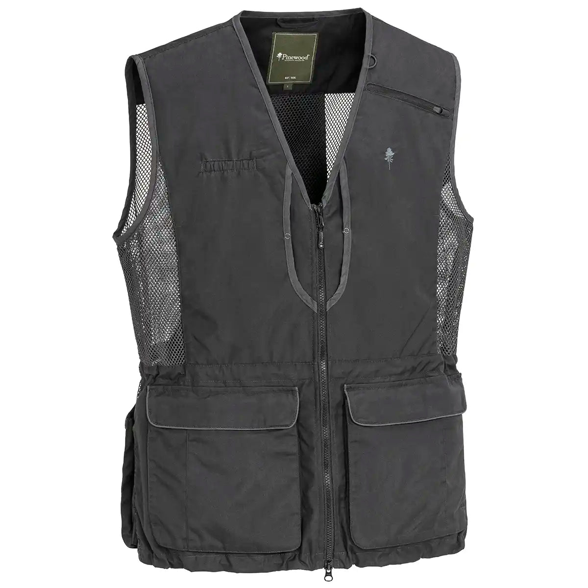 Pinewood Dog Sports 2.0 Vest- Black/Dark Anthracite- front Pinewood Dog Sports 2.0 Vest- Black/Dark Anthracite- front