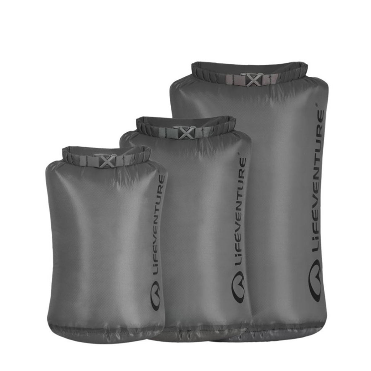 Lifeventure Ultralight Dry Bag Set Grey Lifeventure Ultralight Dry Bag Set Grey