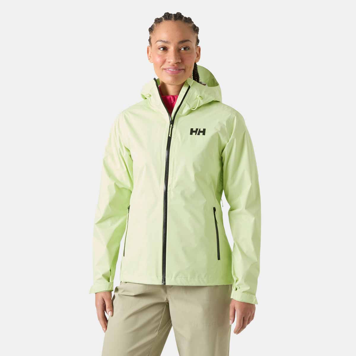 Helly Hansen Womens Loke Terra Jacket - Washed Lime - On Model Helly Hansen Womens Loke Terra Jacket - Washed Lime - On Model