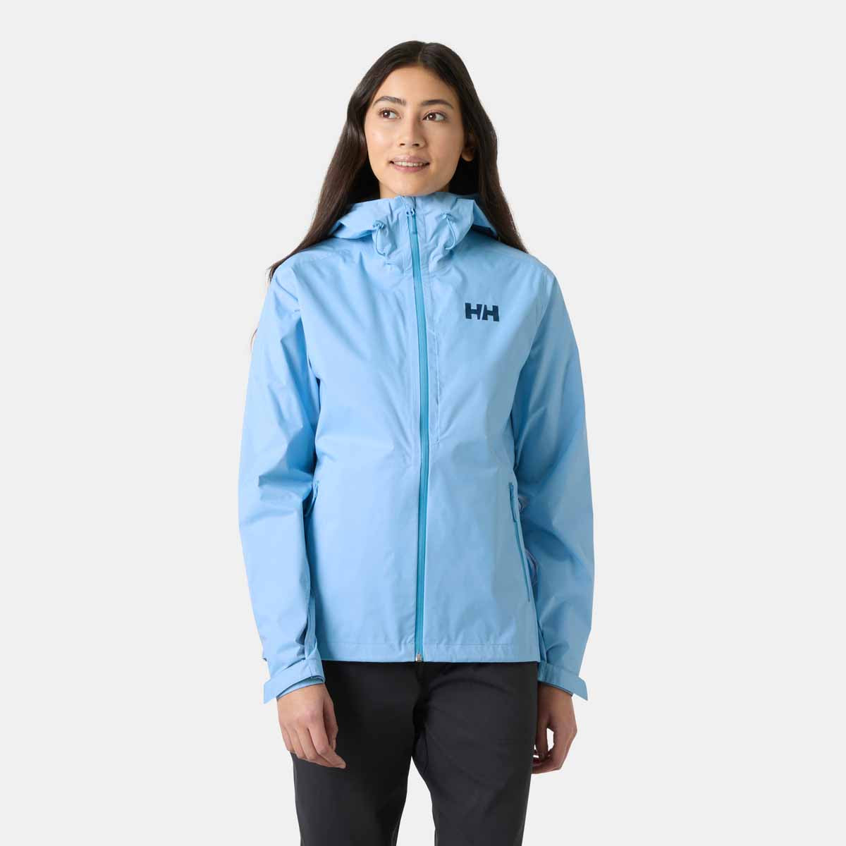 Helly Hansen Womens Loke Terra Jacket - Bright Blue - On Model Helly Hansen Womens Loke Terra Jacket - Bright Blue - On Model