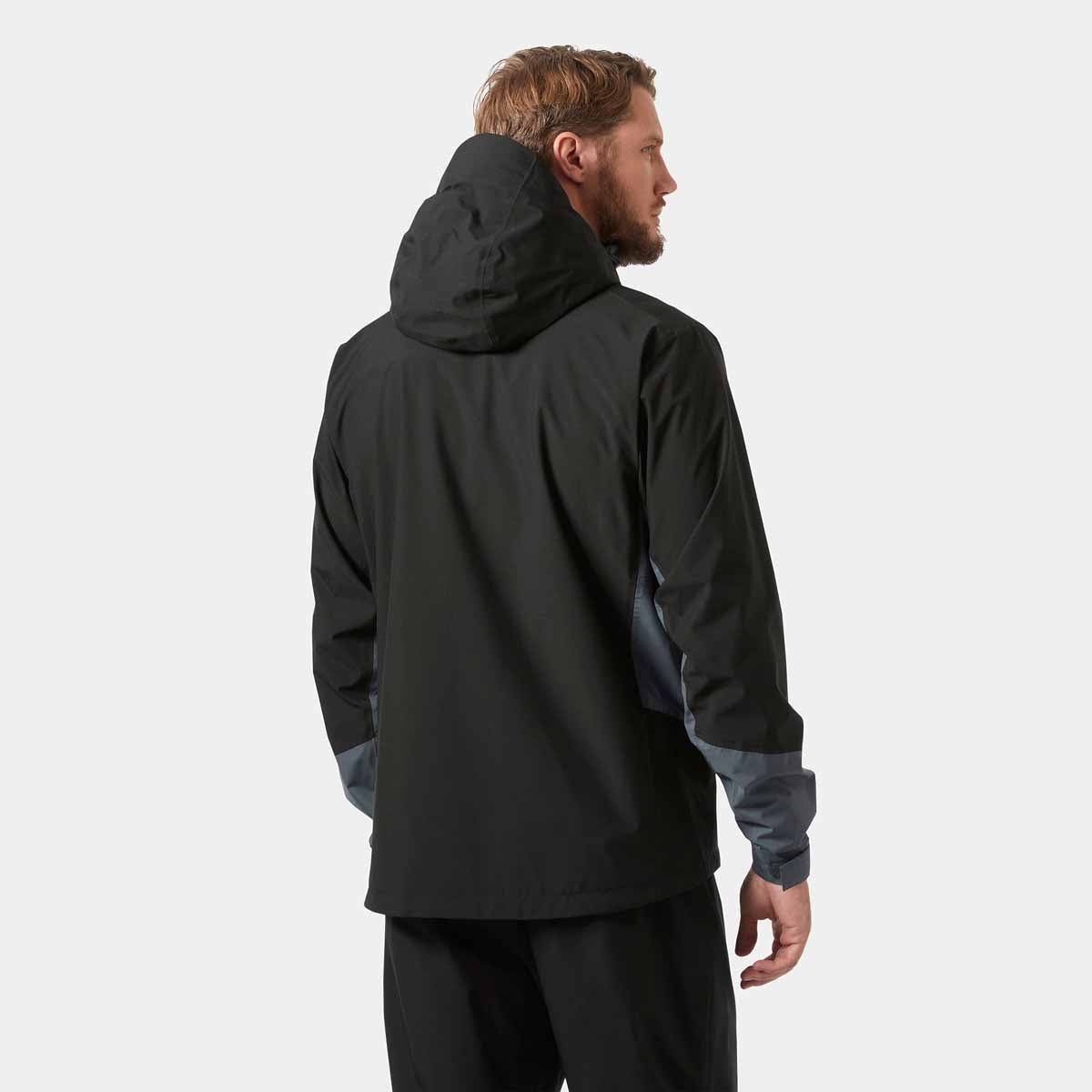 Helly Hansen Loke 2L Shell Jacket - Alpine Frost / Black - rear Helly Hansen Loke 2L Shell Jacket - Alpine Frost / Black - rear