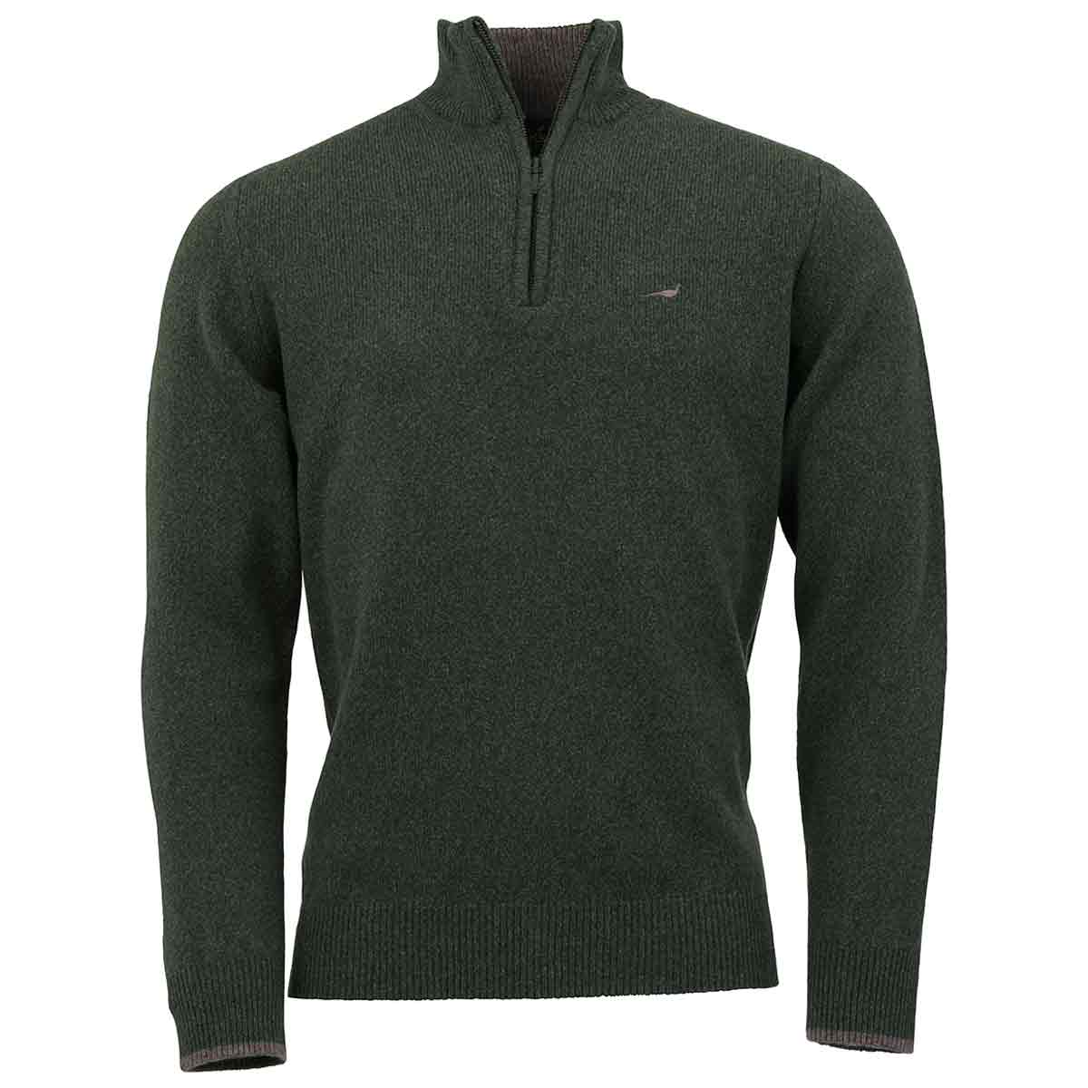 Laksen Brompton Lambswool Zip Neck Pullover in COlour Loden (deep green) Laksen Brompton Lambswool Zip Neck Pullover in COlour Loden (deep green)