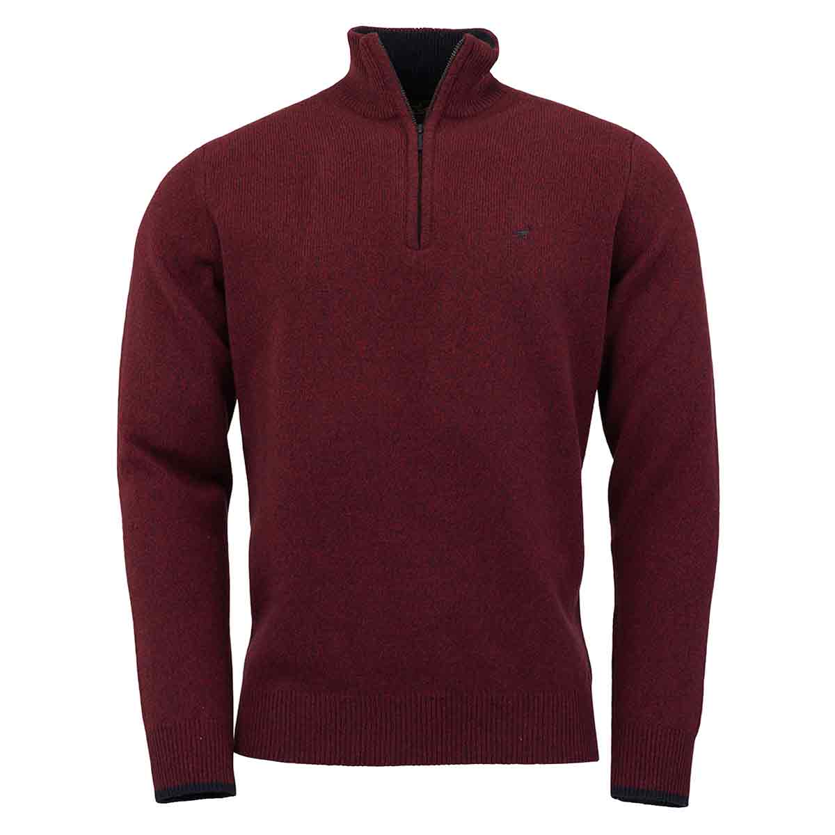 Laksen Brompton Lambswool Zip Neck Pullover in Colour Burgandy Laksen Brompton Lambswool Zip Neck Pullover in Colour Burgandy