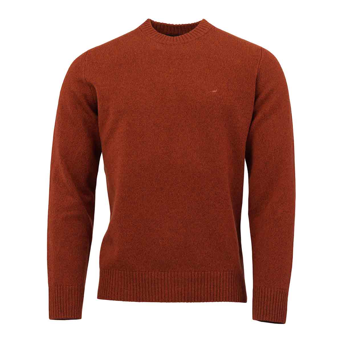 Laksen Kensington Lambswool Round Neck Pullover Front in colour Tile Laksen Kensington Lambswool Round Neck Pullover Front in colour Tile