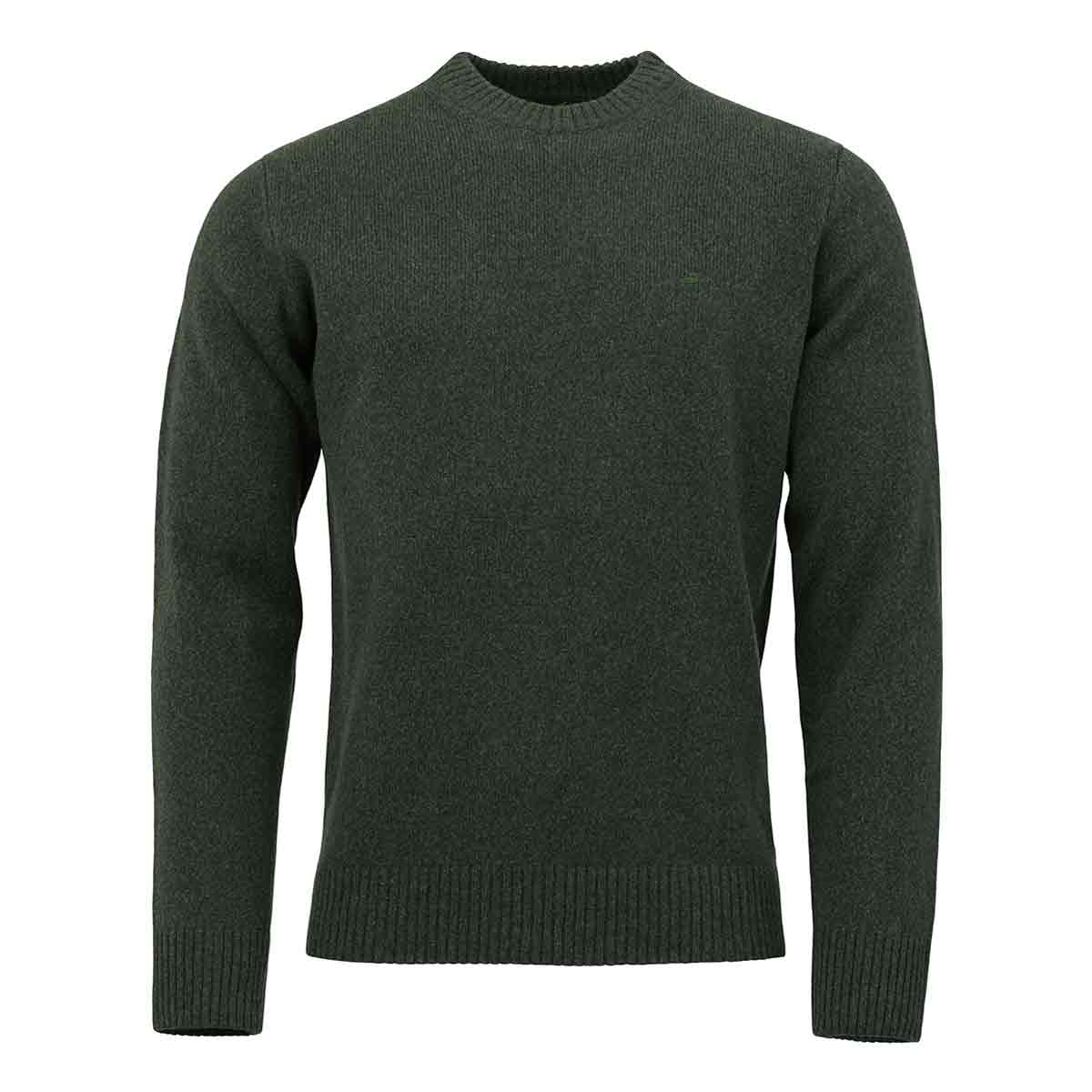 Laksen Kensington Lambswool Round Neck Pullover Front view in colour Loden Laksen Kensington Lambswool Round Neck Pullover Front view in colour Loden
