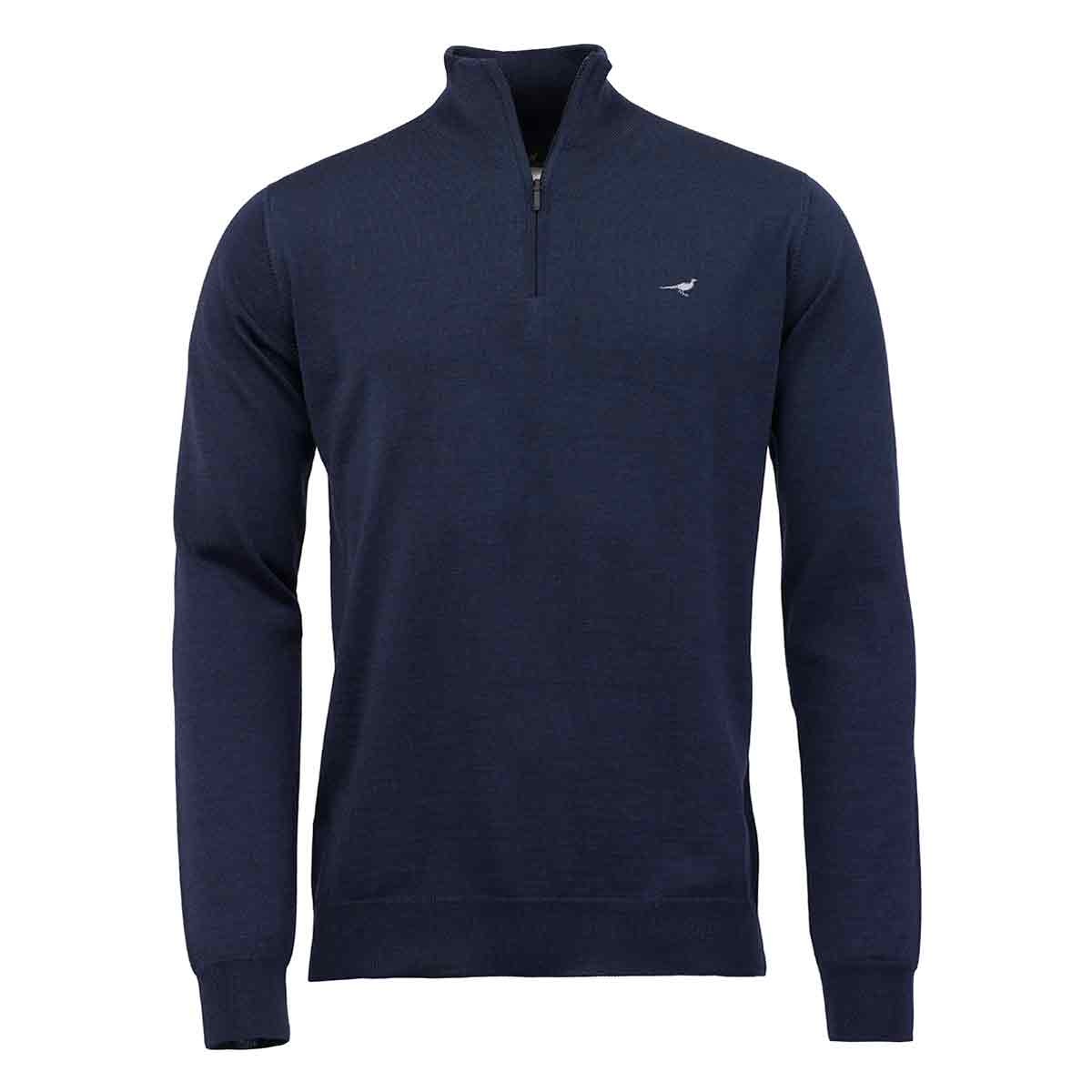 Laksen Norfolk Zip Neck Knit Pullover - Navy colour Laksen Norfolk Zip Neck Knit Pullover - Navy colour