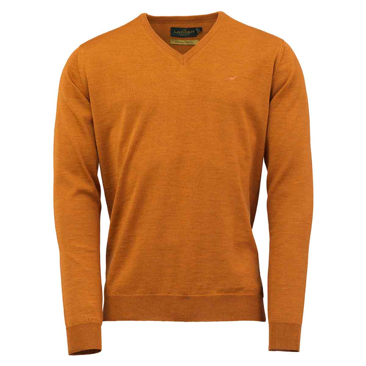 Laksen Sussex Merino Wool V-Neck Pullover - Mustard colour Laksen Sussex Merino Wool V-Neck Pullover - Mustard colour