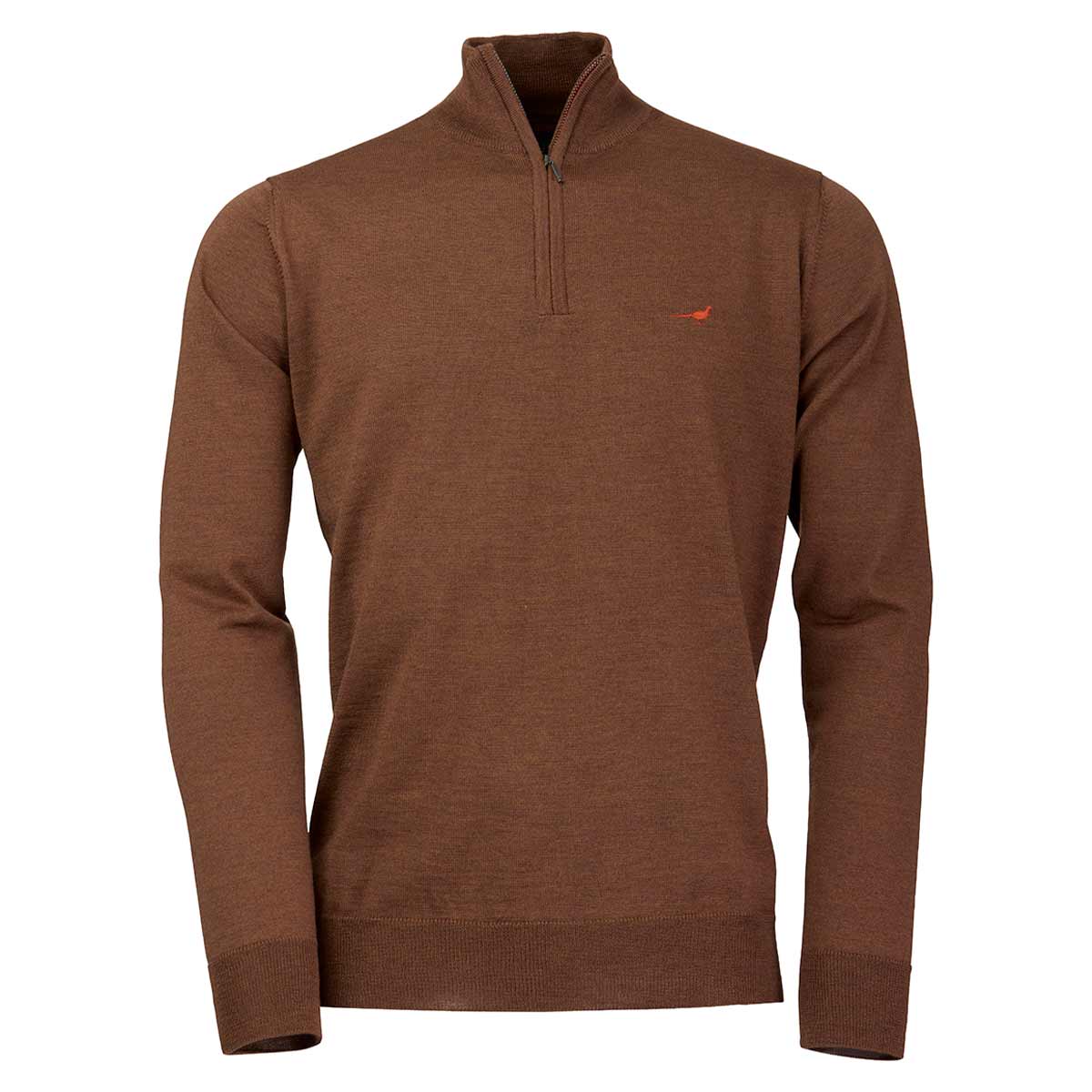 Laksen Norfolk Zip Neck Knit Pullover - Rum Laksen Norfolk Zip Neck Knit Pullover - Rum