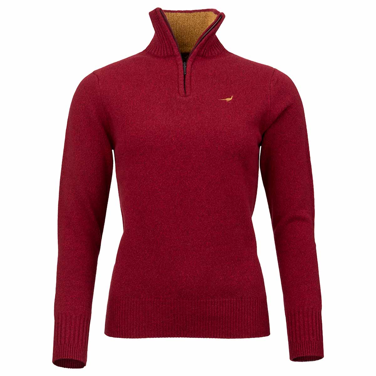 Laksen Tyne Zip-Neck Pullover - Wine Laksen Tyne Zip-Neck Pullover - Wine
