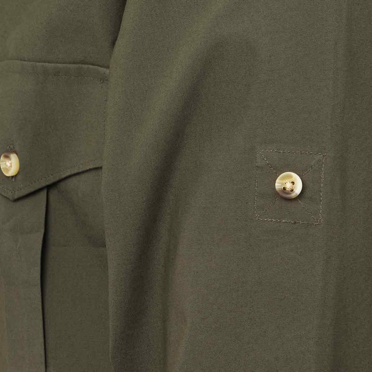 Laksen Nairobi Safari Men's Shirt in Olive Green Button Detail Laksen Nairobi Safari Men's Shirt in Olive Green Button Detail