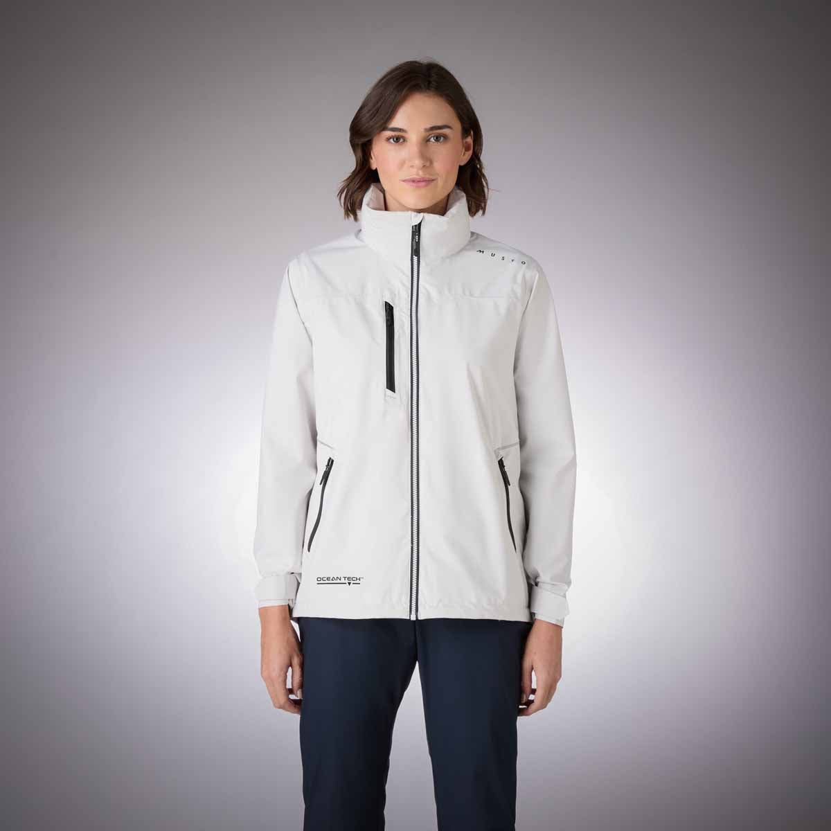 Musto Women's Evo Waterproof Crew Jacket - Platinum Musto Women's Evo Waterproof Crew Jacket - Platinum
