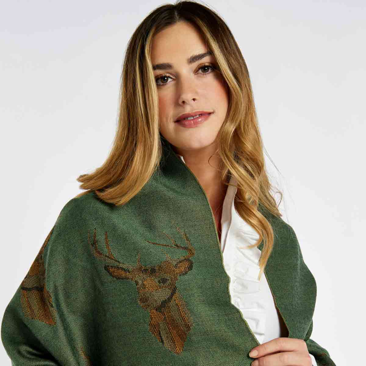 Dubarry Heatherbell Wool Stole Dusky Green Dubarry Heatherbell Wool Stole Dusky Green