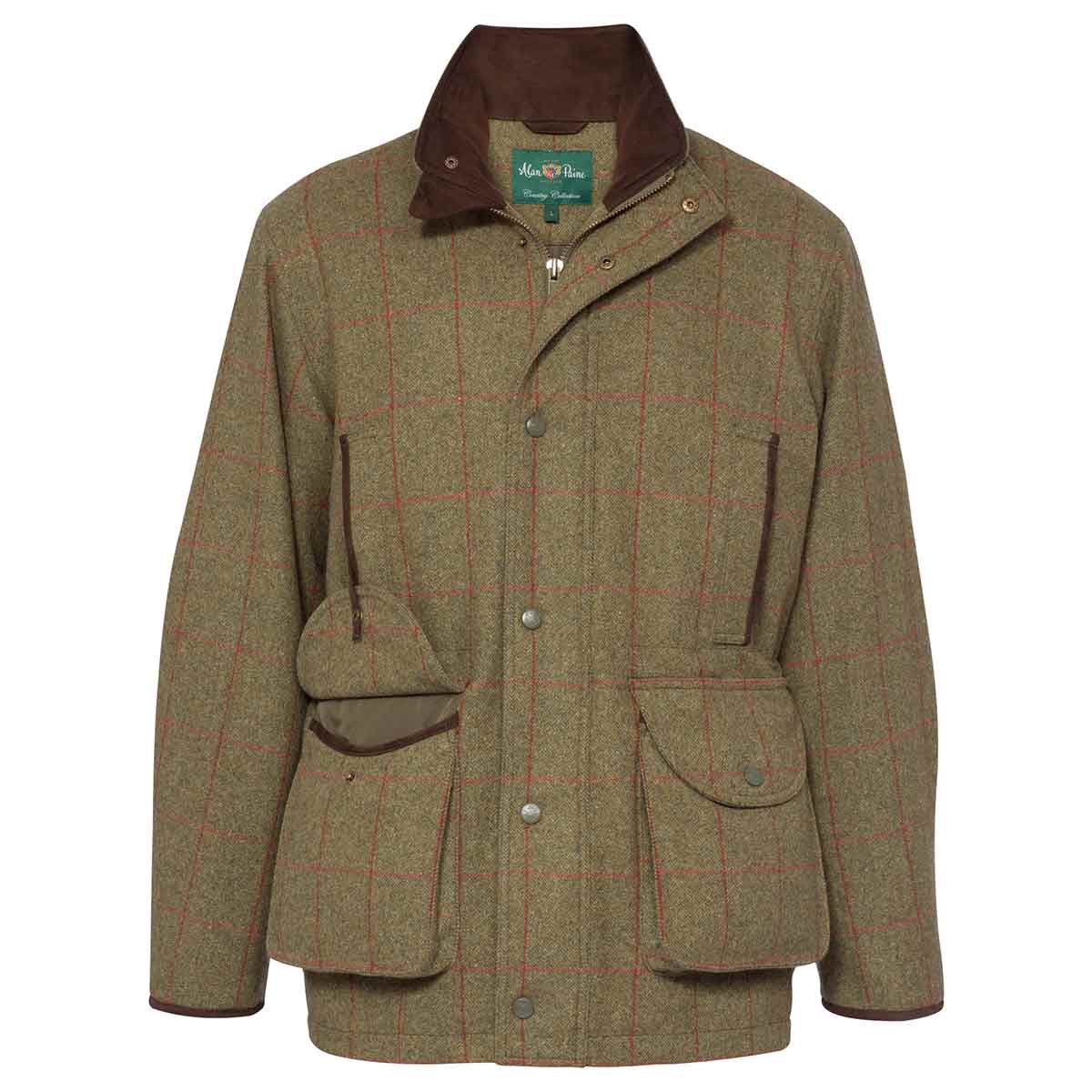 Alan Paine Combrook Men's Tweed Field Coat Sage Alan Paine Combrook Men's Tweed Field Coat Sage