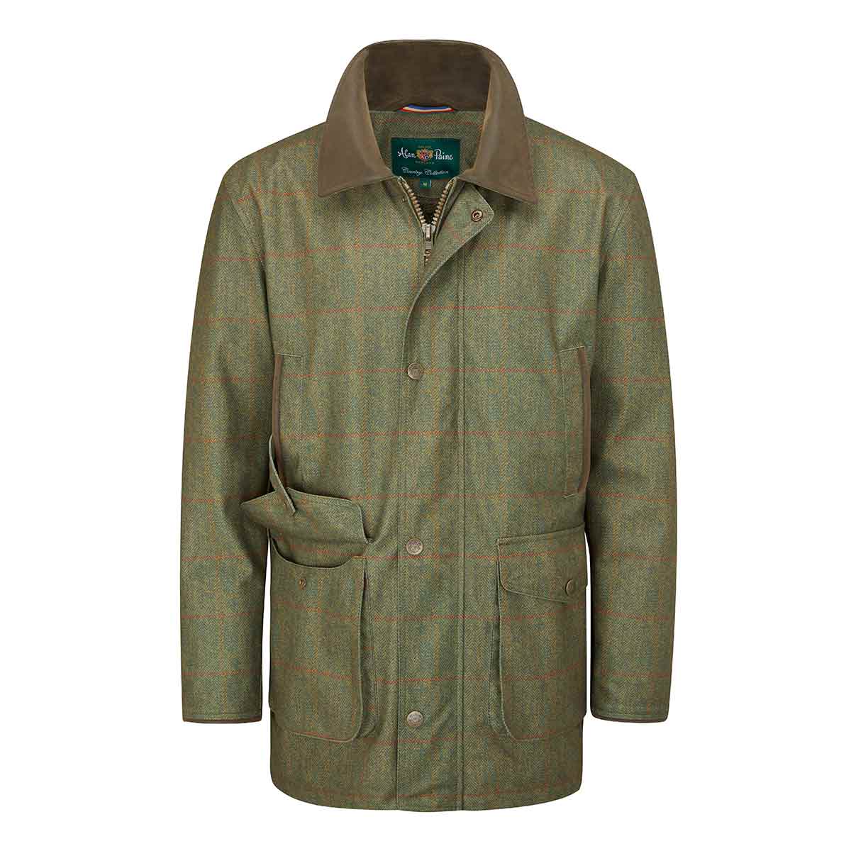 Alan Paine Didsmere Technical Tweed Men's Coat - Olive Alan Paine Didsmere Technical Tweed Men's Coat - Olive