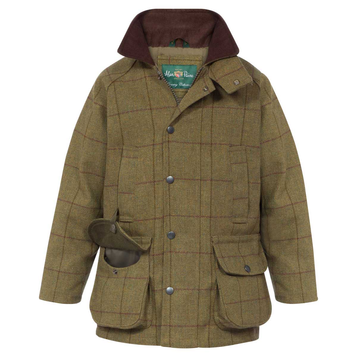 Alan Paine Rutland Kids Tweed Shooting Coat - lichen Alan Paine Rutland Kids Tweed Shooting Coat - lichen