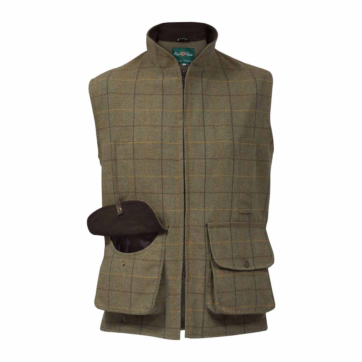 Alan Paine Rutland Tweed Waistcoat Dark Moss Alan Paine Rutland Tweed Waistcoat Dark Moss