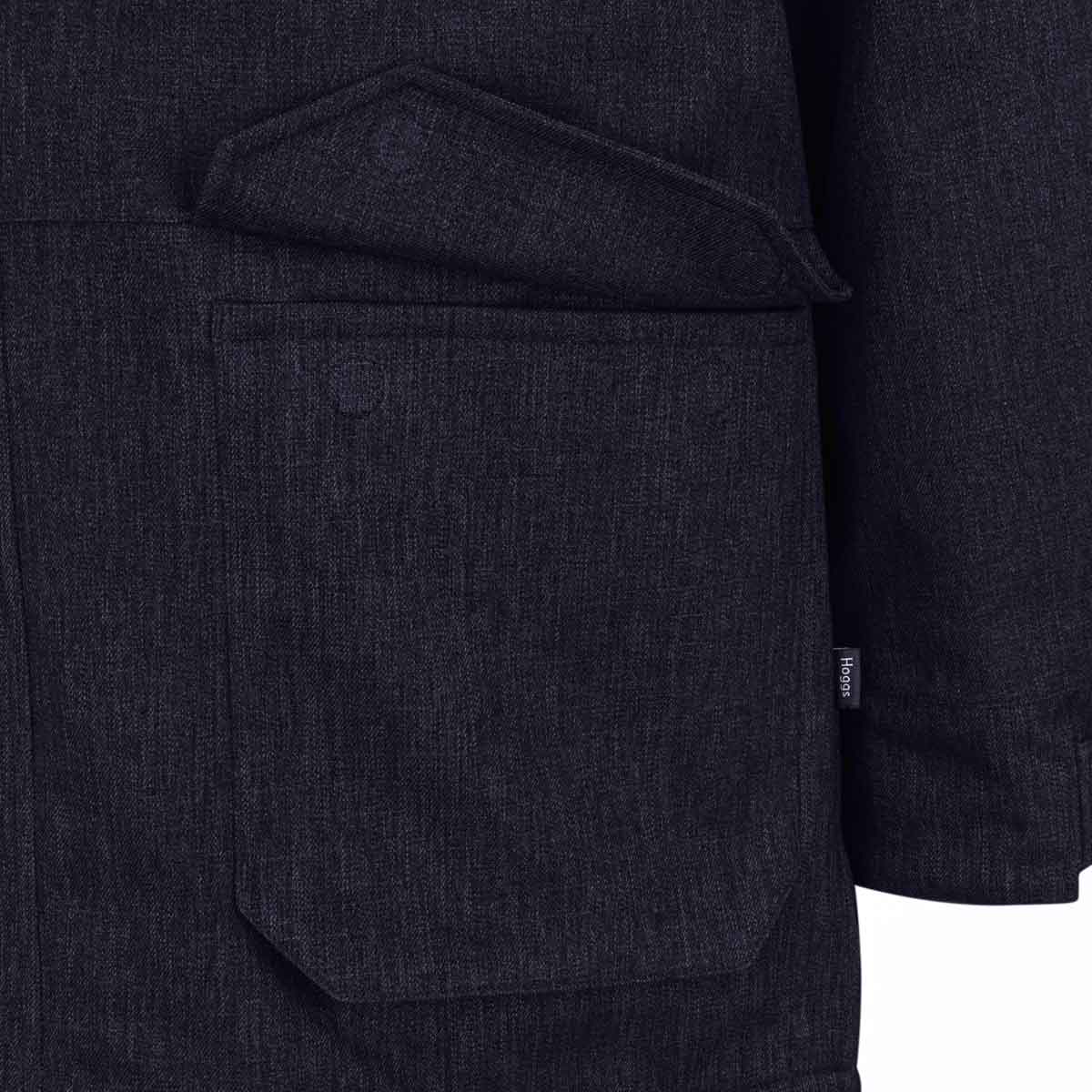 Hoggs of FiFe Argyll II Parka - navy pocket detail Hoggs of FiFe Argyll II Parka - navy pocket detail