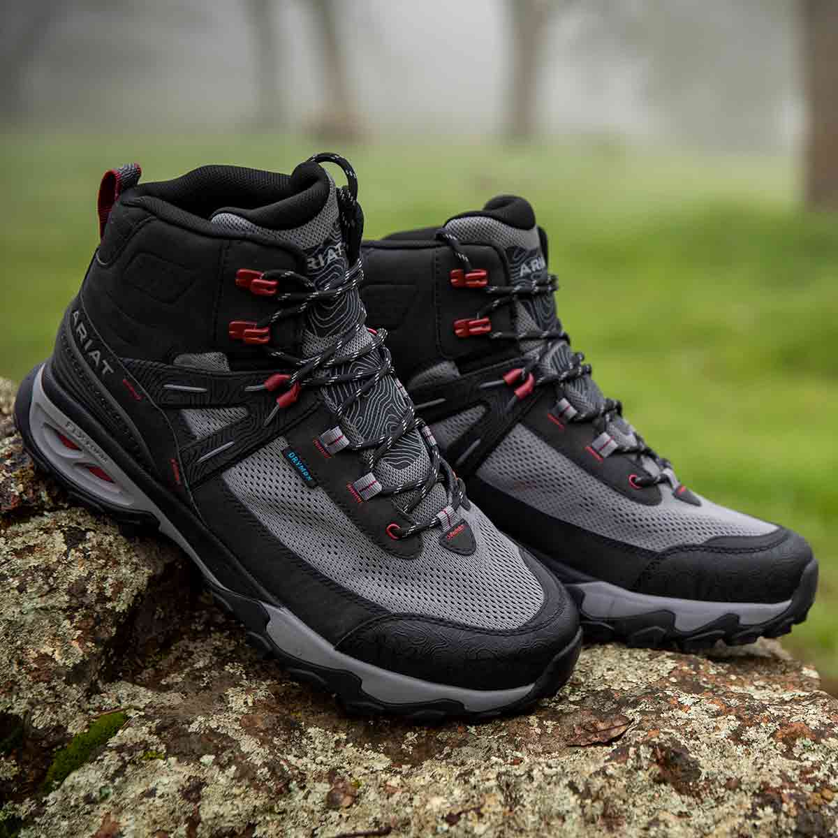 Ariat Men's Traverse Mid Waterproof Hiking Boots - Black - Lifestyle Ariat Men's Traverse Mid Waterproof Hiking Boots - Black - Lifestyle