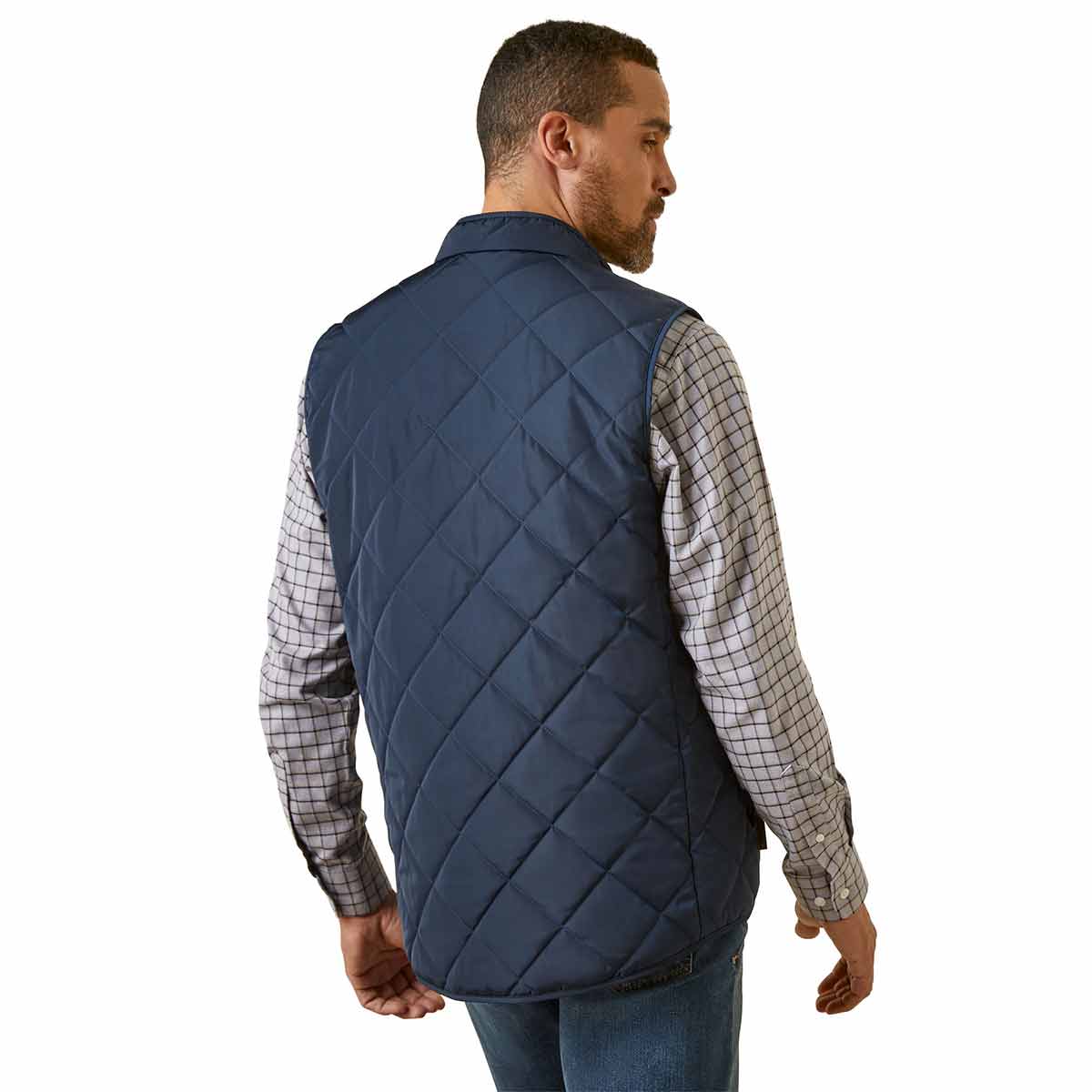 Ariat Men's Woodside Gilet Navy Rear Ariat Men's Woodside Gilet Navy Rear