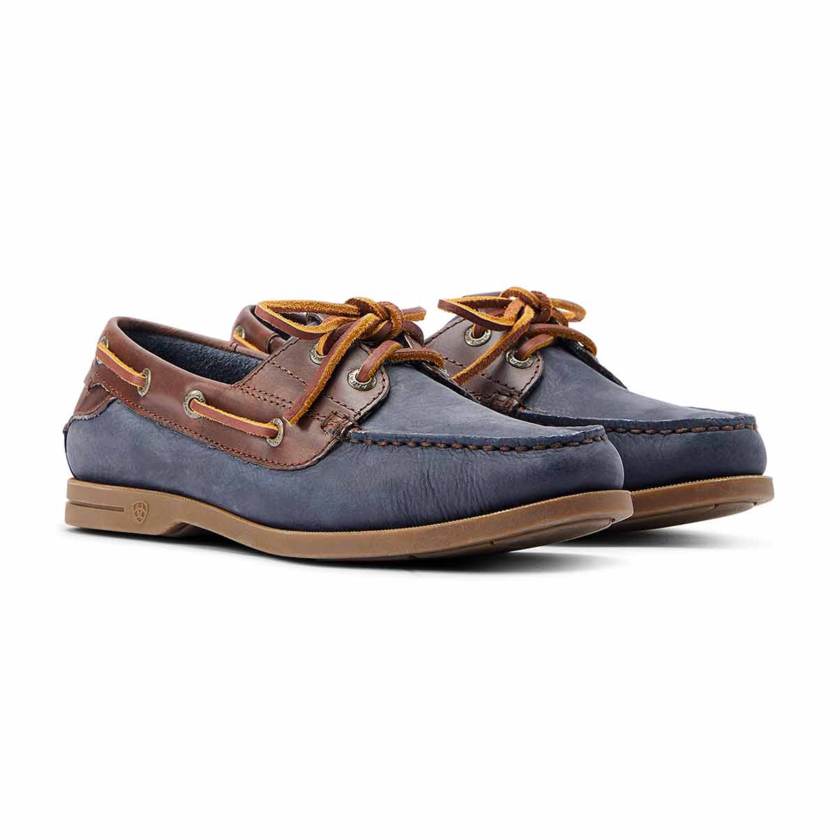 Ariat Women's Antigua Boat Shoe - Navy/Chocolate Ariat Women's Antigua Boat Shoe - Navy/Chocolate