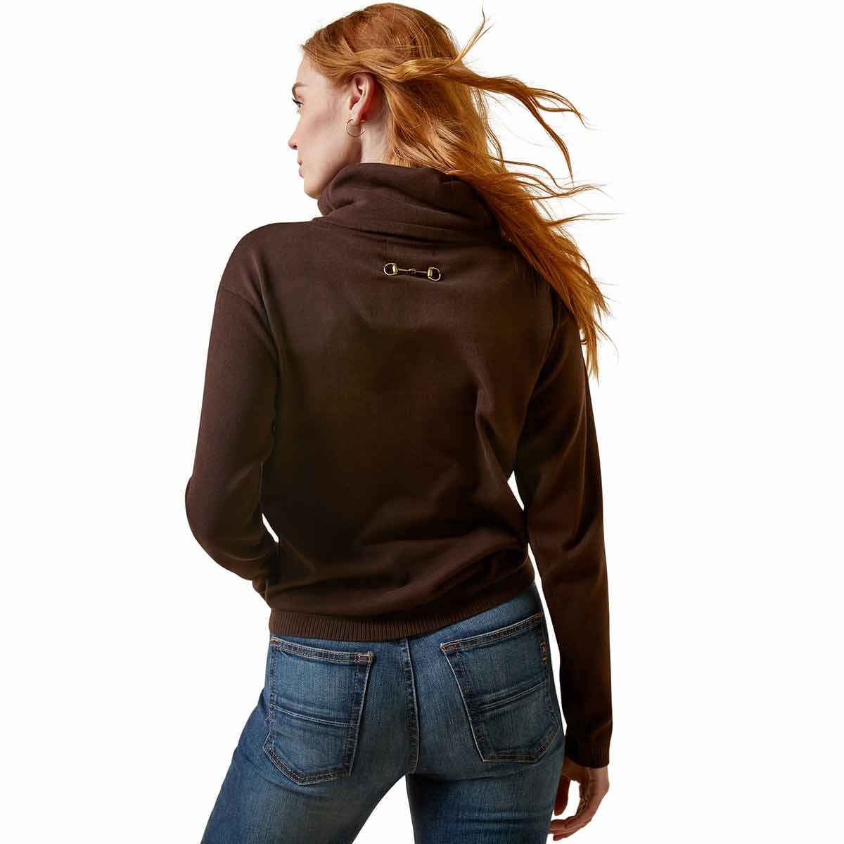 Ariat Women's Lexi Sweater Mole Rear Ariat Women's Lexi Sweater Mole Rear