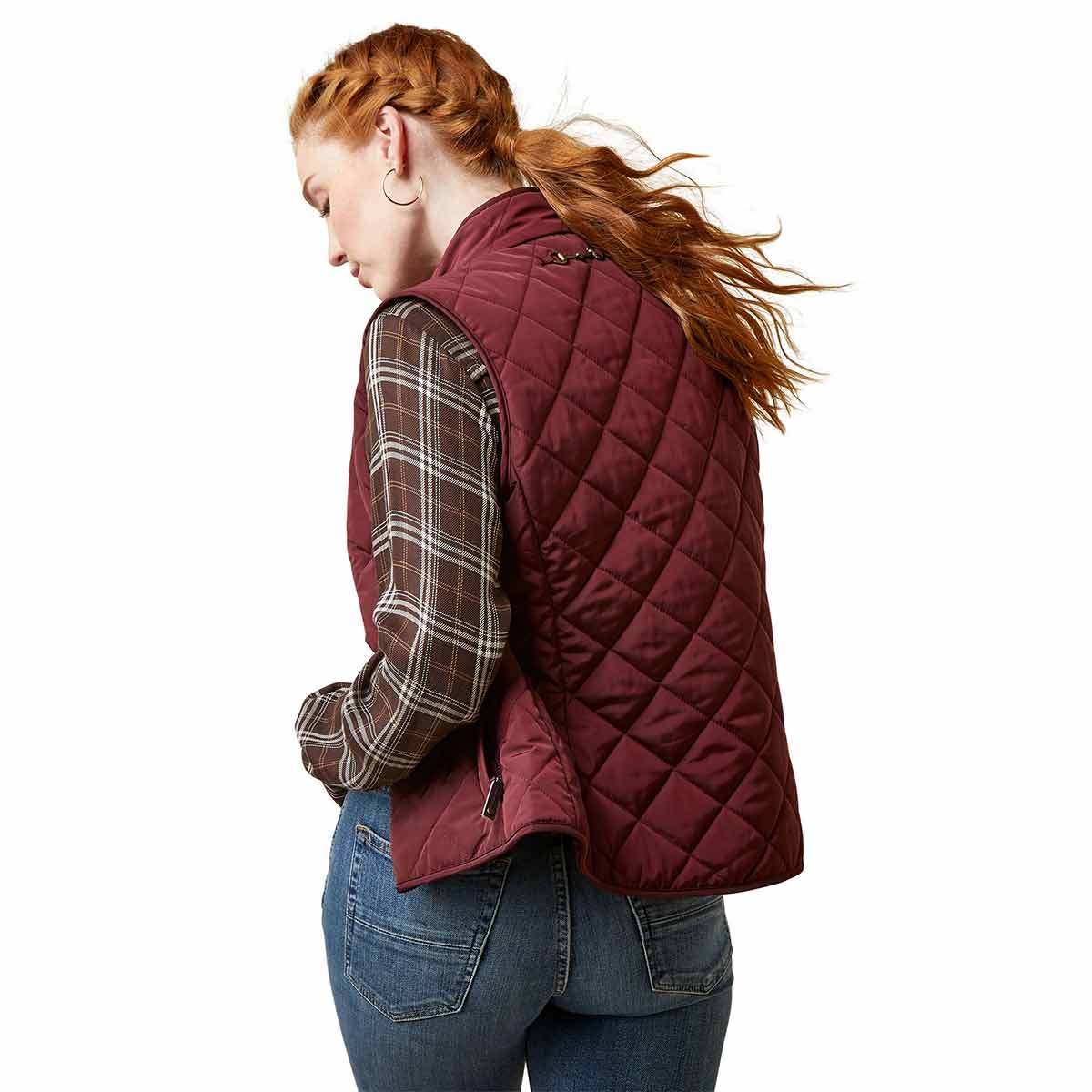 Ariat Women's Woodside Gilet Tawny Port Rear Ariat Women's Woodside Gilet Tawny Port Rear