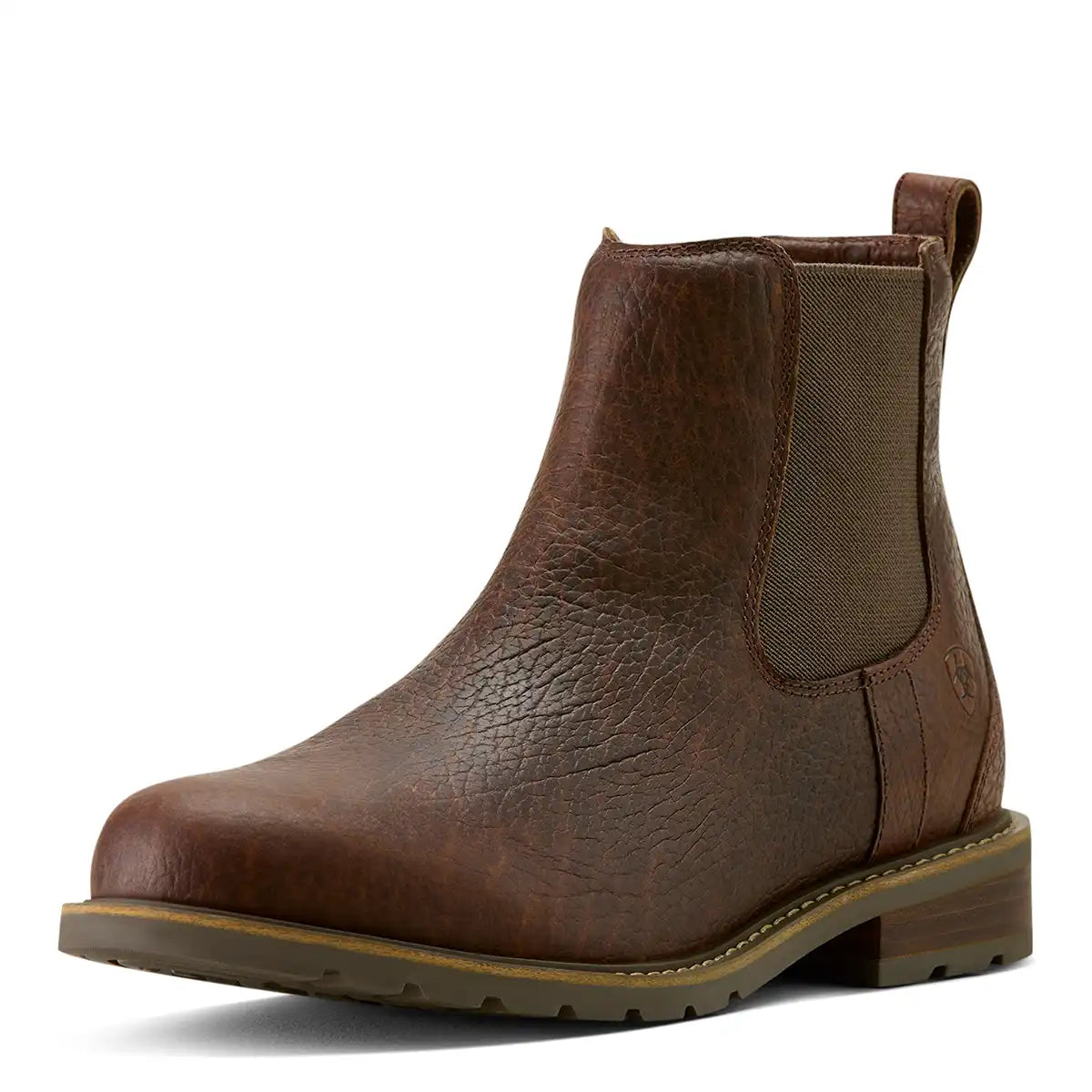 Ariat Men's Wexford Bison Chelsea Boots - Chocolate Bison - Front Ariat Men's Wexford Bison Chelsea Boots - Chocolate Bison - Front