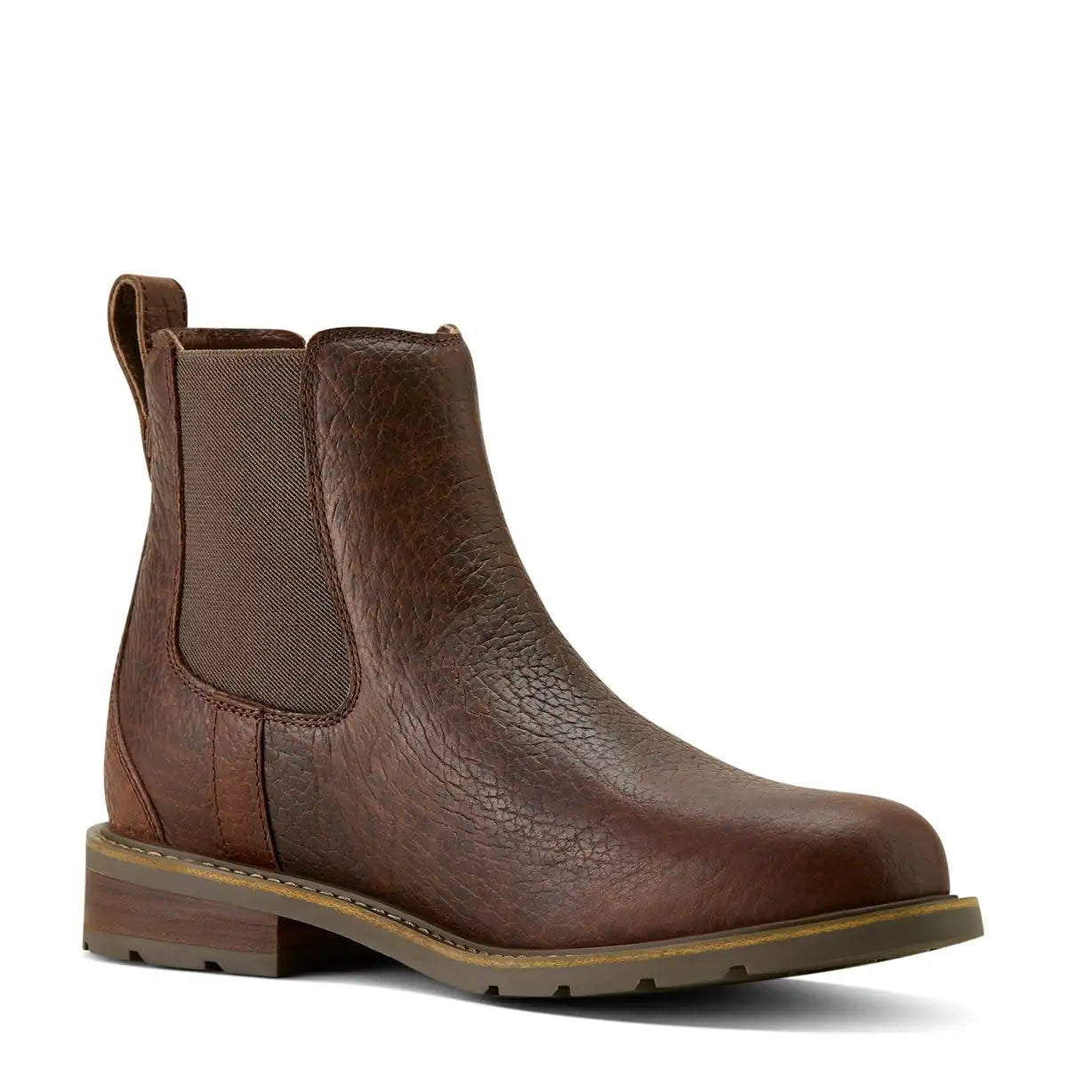 Ariat Men's Wexford Bison Chelsea Boots - Chocolate Bison - Medial Ariat Men's Wexford Bison Chelsea Boots - Chocolate Bison - Medial