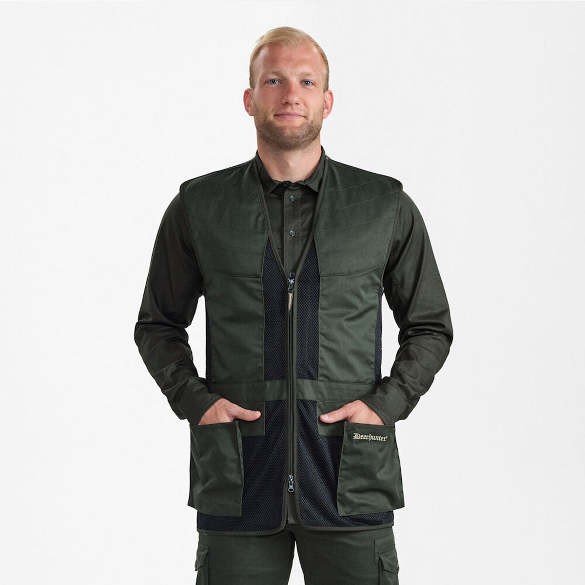Deerhunter Atlas Mesh Shooting Waistcoat - On Model Deerhunter Atlas Mesh Shooting Waistcoat - On Model