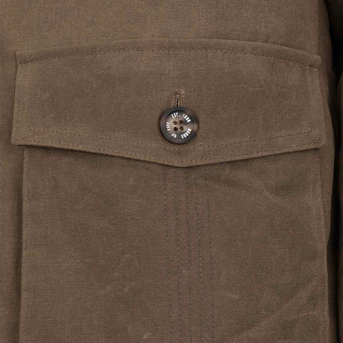 Hoggs of Fife Balerno Waxed Canvas Barn Coat - Mens - Detail Hoggs of Fife Balerno Waxed Canvas Barn Coat - Mens - Detail