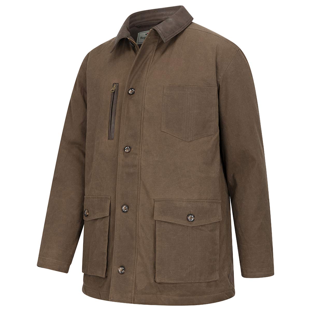 Hoggs of Fife Balerno Waxed Canvas Barn Coat - Mens - Front Hoggs of Fife Balerno Waxed Canvas Barn Coat - Mens - Front