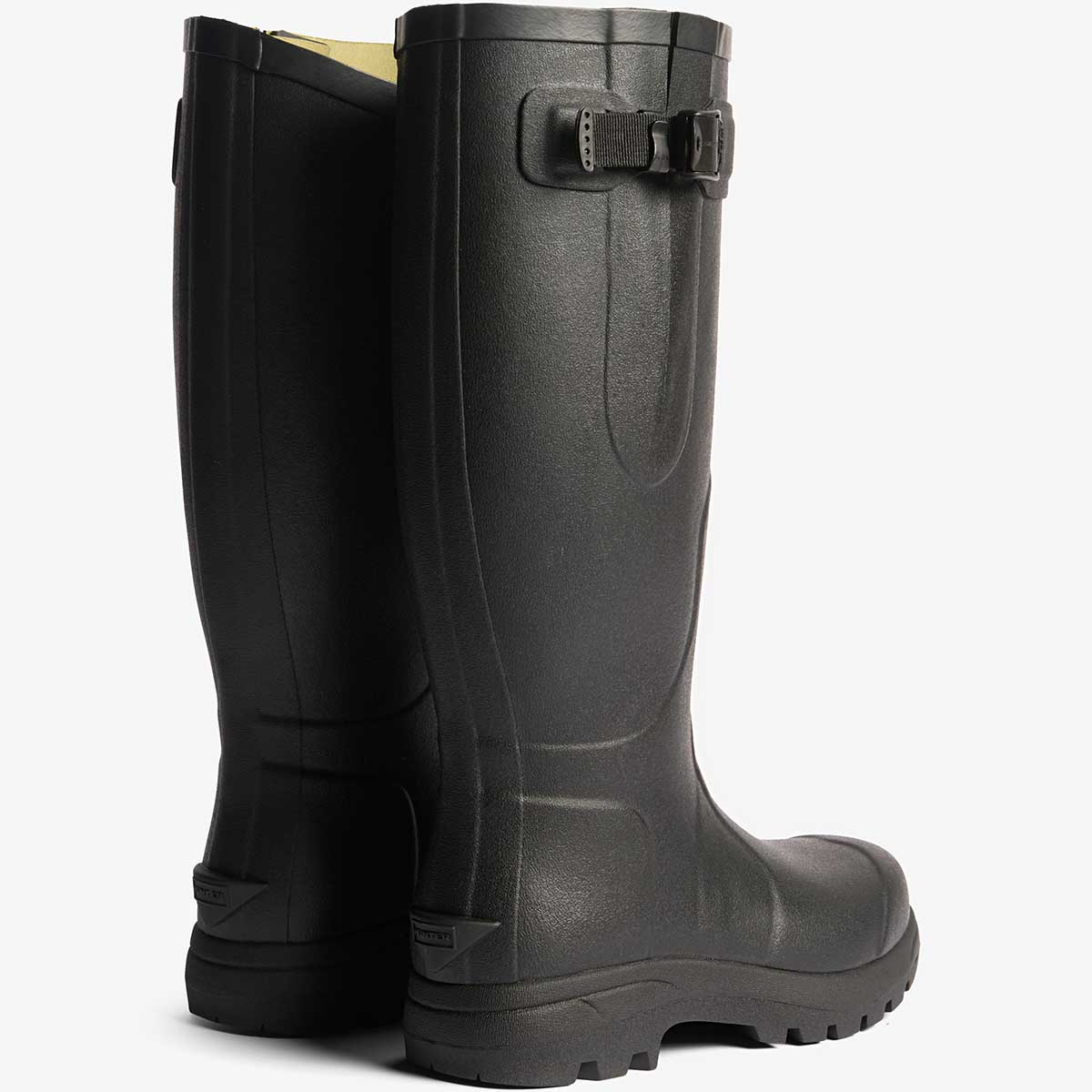 Hunter Balmoral MKII Side Adjustable Wellington Boots - Black - Rear Hunter Balmoral MKII Side Adjustable Wellington Boots - Black - Rear