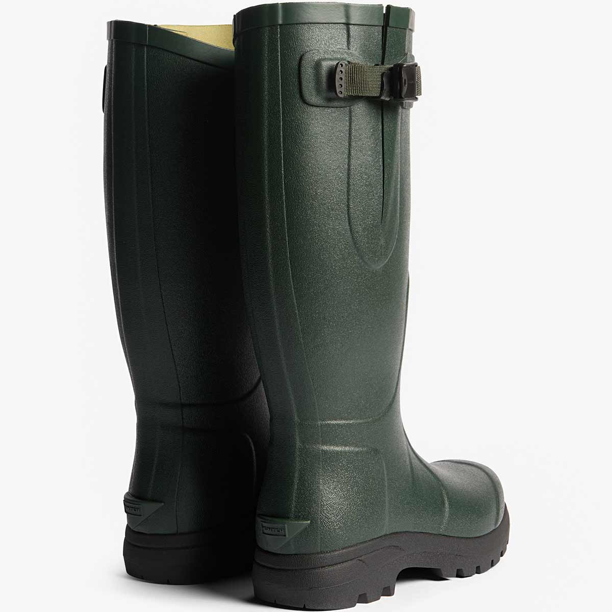 Hunter Balmoral MKII Side Adjustable Wellington Boots - Dark Olive - Rear Hunter Balmoral MKII Side Adjustable Wellington Boots - Dark Olive - Rear