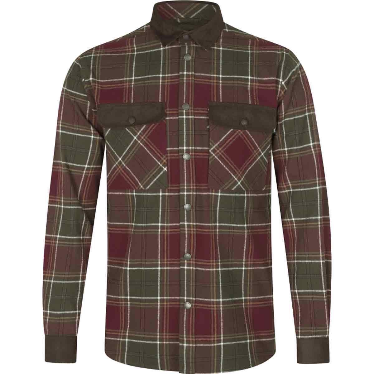 Seeland Banff Brushed Cotton Checked Shirt in Red Check Seeland Banff Brushed Cotton Checked Shirt in Red Check