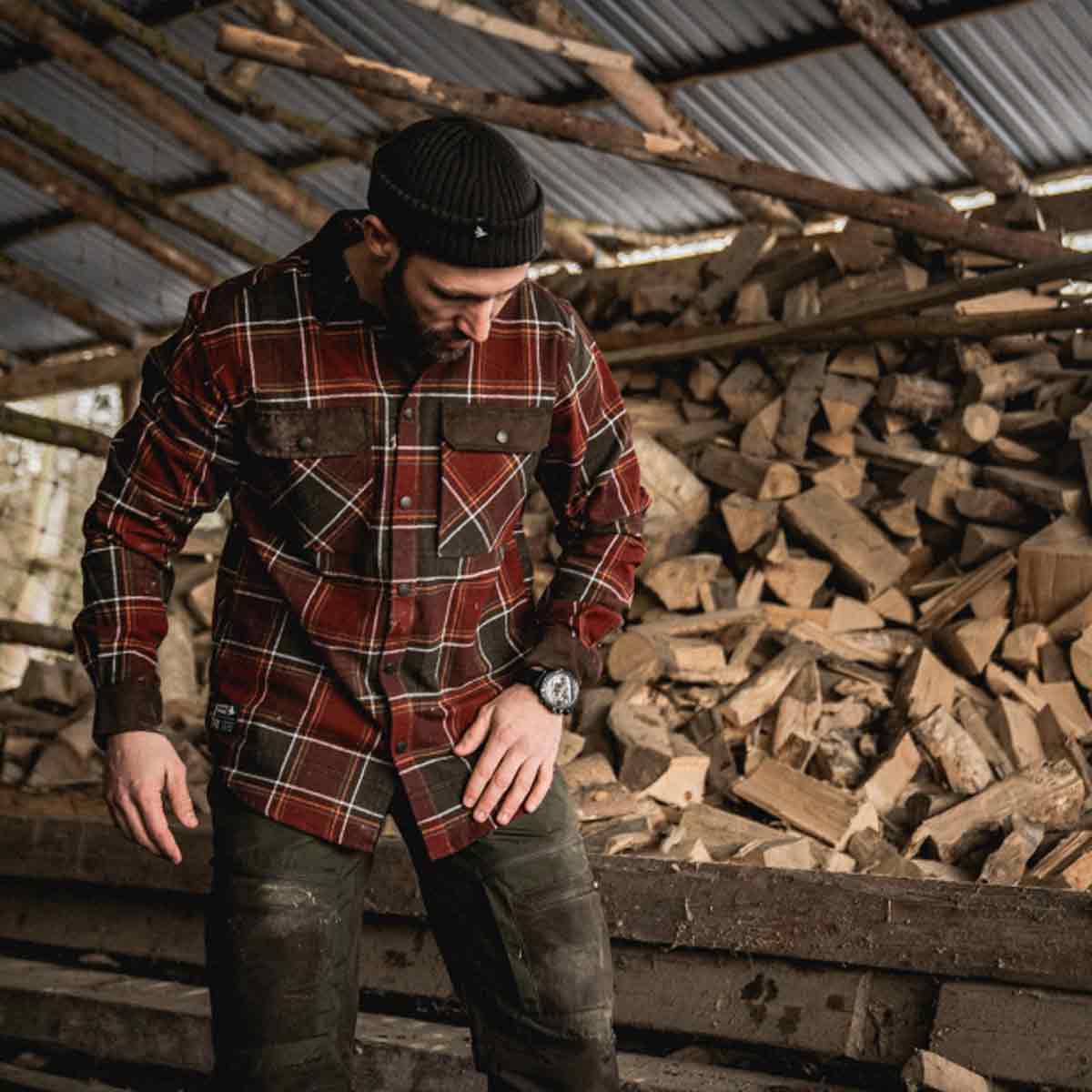 Seeland Banff Cotton Checked Shirt in Red heck - lifestyle Seeland Banff Cotton Checked Shirt in Red heck - lifestyle