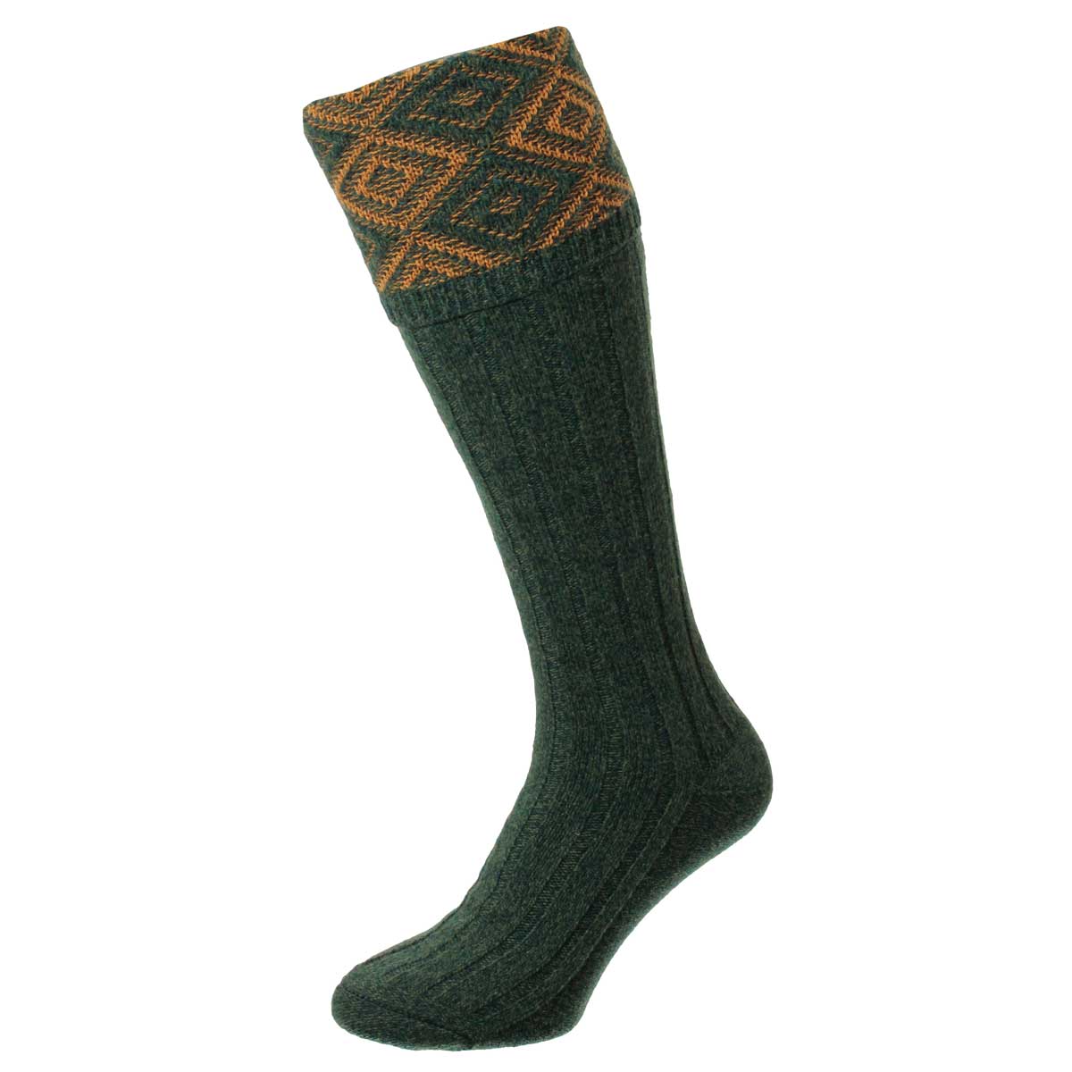Bisley Duncliffe Diamond Texture Shooting Socks - forest marl Bisley Duncliffe Diamond Texture Shooting Socks - forest marl
